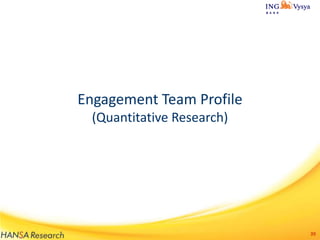 Engagement Team Profile
(Quantitative Research)

39

 