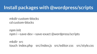 Custom gutenberg block development with React | PPTX