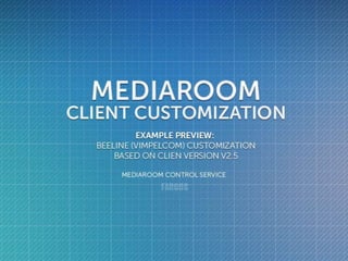 Mediaroom Customization
