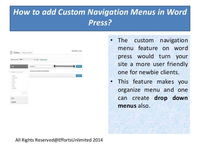 Custom navigation menu thesis