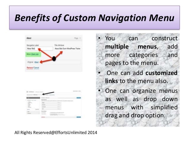 Custom navigation menu thesis