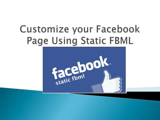 Customize your Facebook Page Using Static FBML 