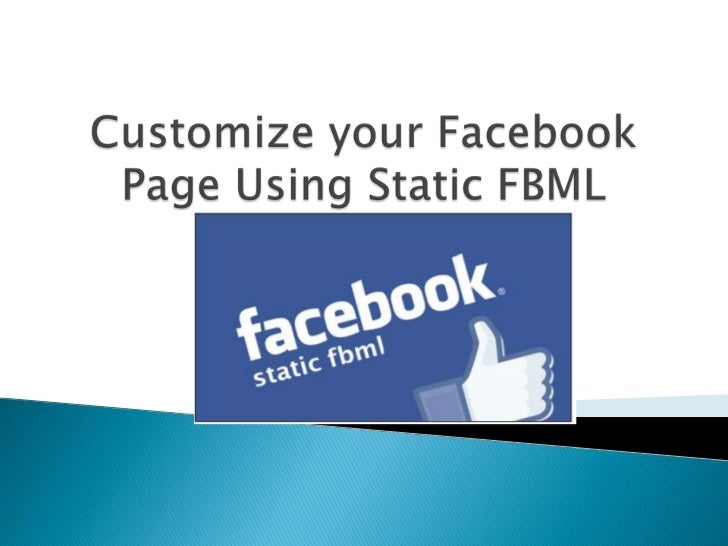 page facebook customize your your using fbml Customize page facebook