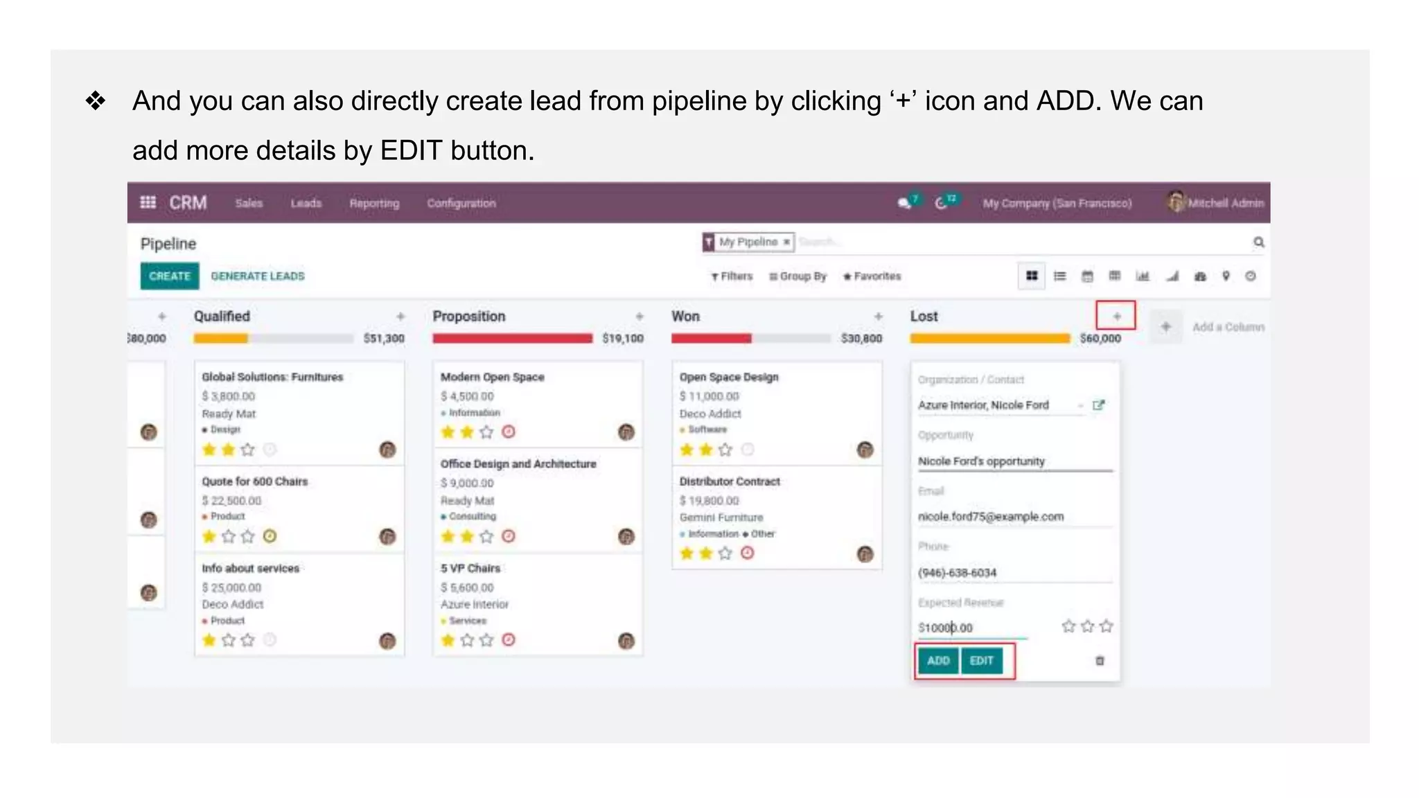 Customize Your Pipeline Stages in Odoo CRM | PPTX