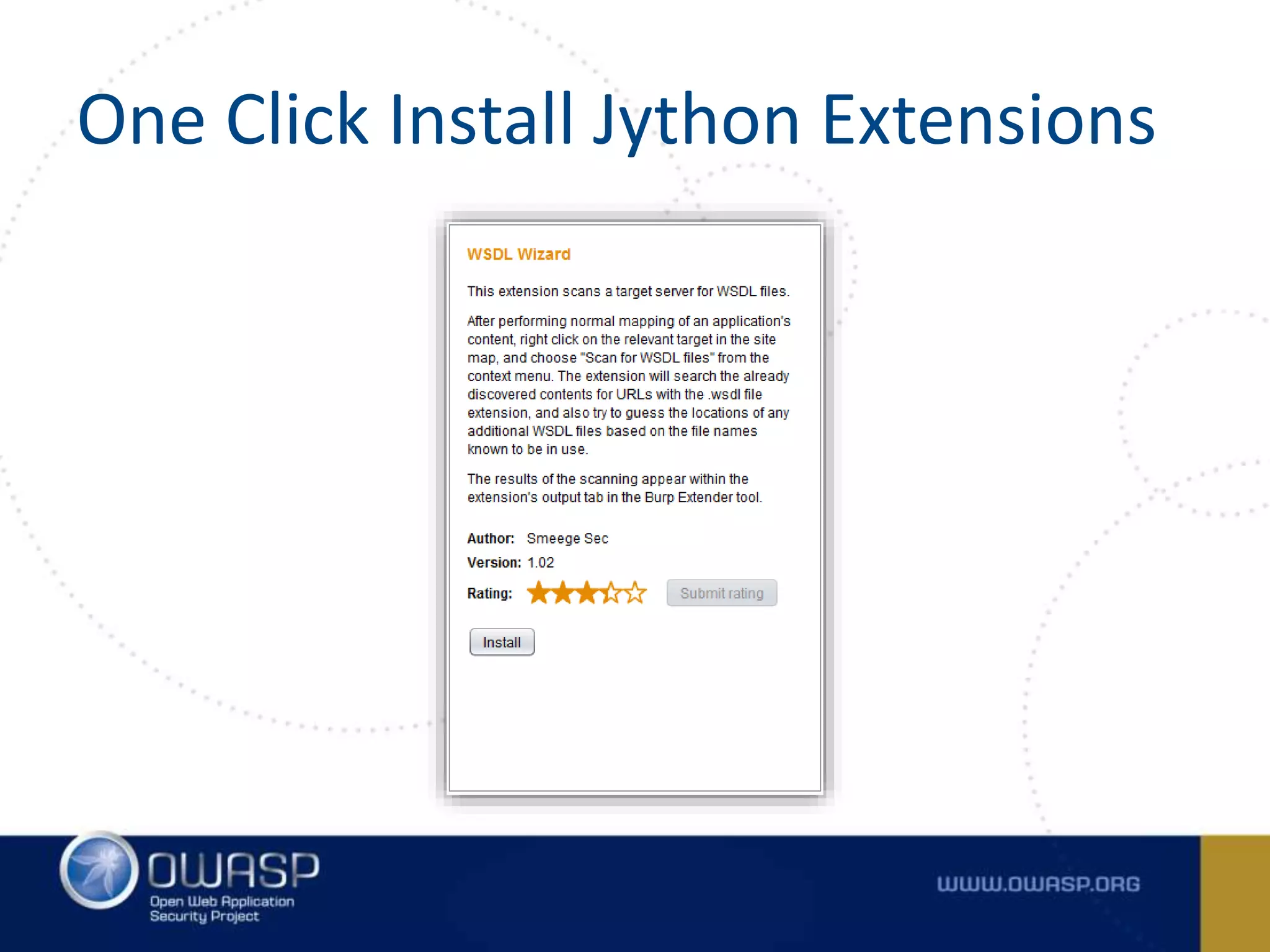 One Click Install Jython Extensions
 