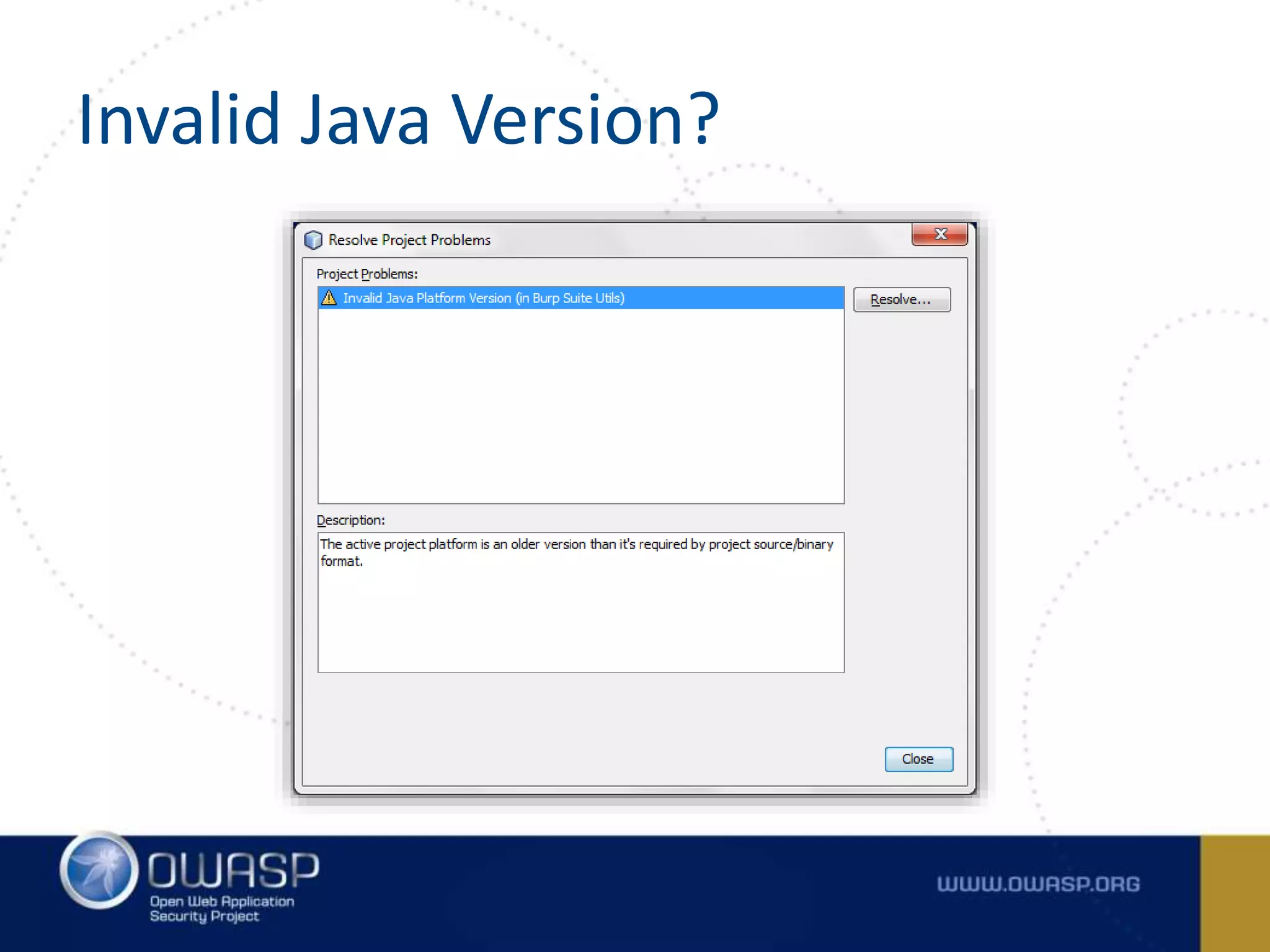 Invalid Java Version?
 