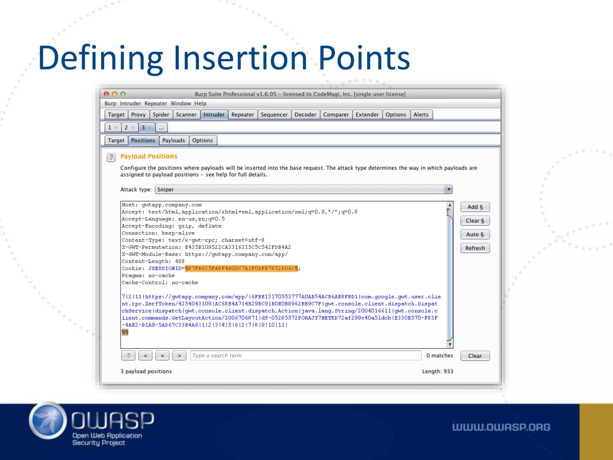 Defining Insertion Points
 