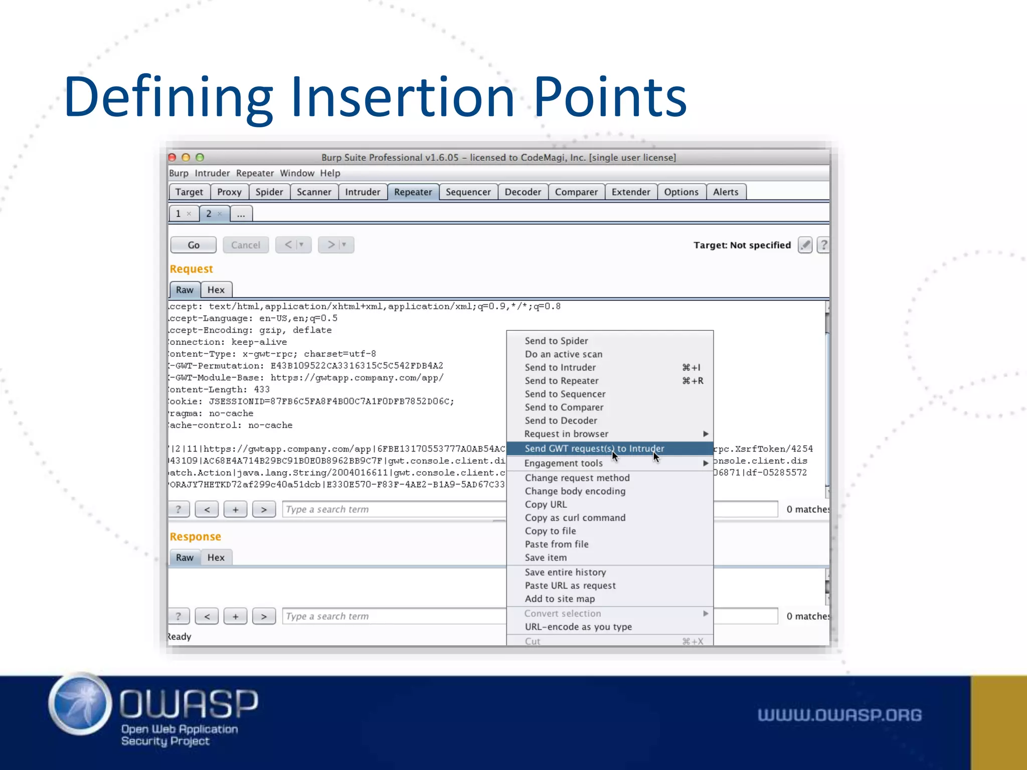 Defining Insertion Points
 
