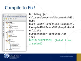 AppSec USA 2015: Customizing Burp Suite | PPTX