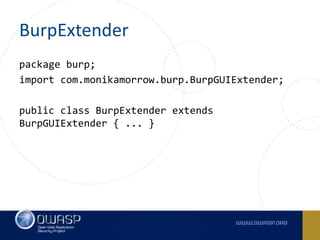 AppSec USA 2015: Customizing Burp Suite | PPTX