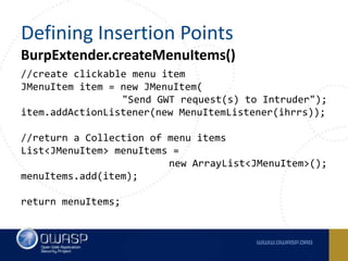 AppSec USA 2015: Customizing Burp Suite | PPTX