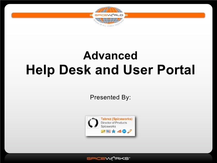 Customizing Help Desk And User Portal