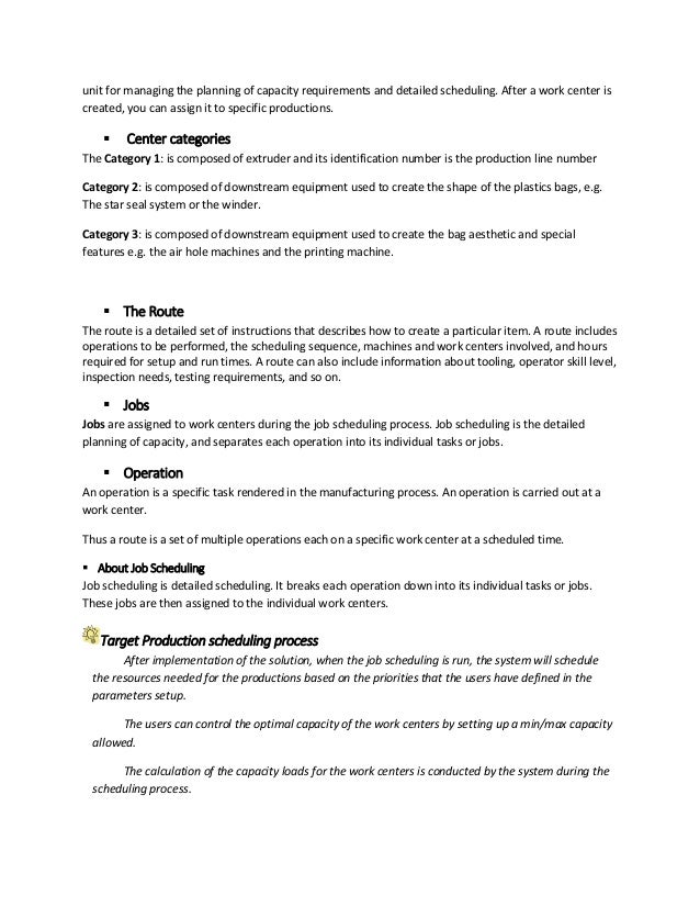 Customizing Job Shop Scheduling Using Microsoft Dynamics Ax 
