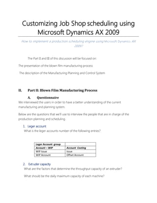 Customizing job shop scheduling using microsoft dynamics ax part2 3 | PDF