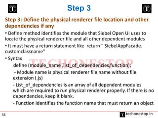 Define Renderer Constructs Customizing the Presentation Model and Physical Renderer in Siebel Open ...