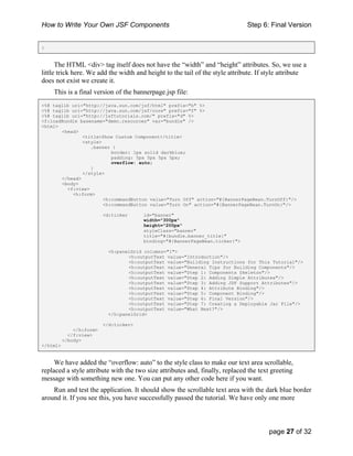 Custom JSF components | PDF