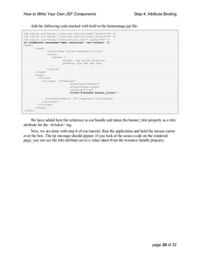 writing custom jsf components