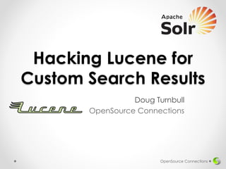 Hacking Lucene for
Custom Search Results
Doug Turnbull
OpenSource Connections
OpenSource Connections
 