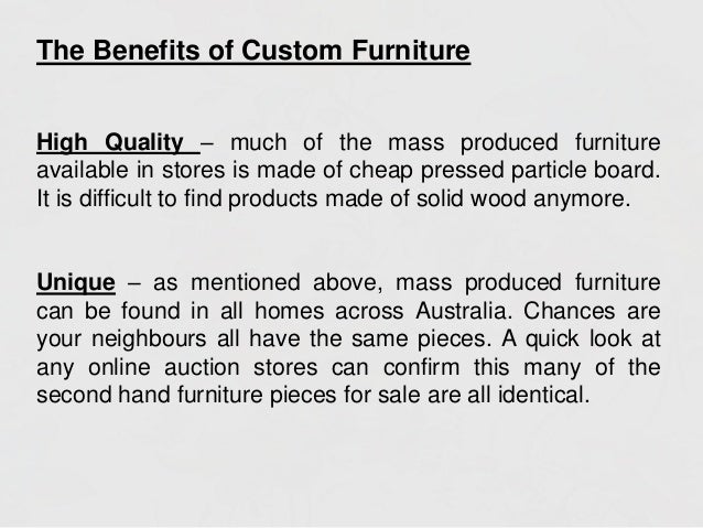 Custom Made Furniture Melbourne