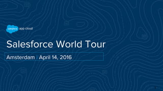 Salesforce World Tour
Amsterdam | April 14, 2016
1
 