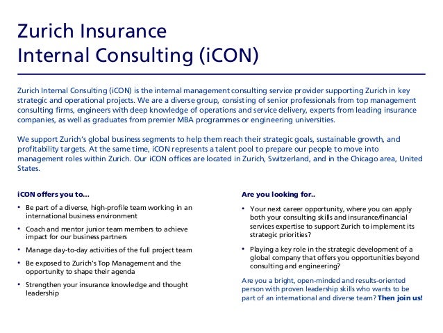Zurich iCon Careers