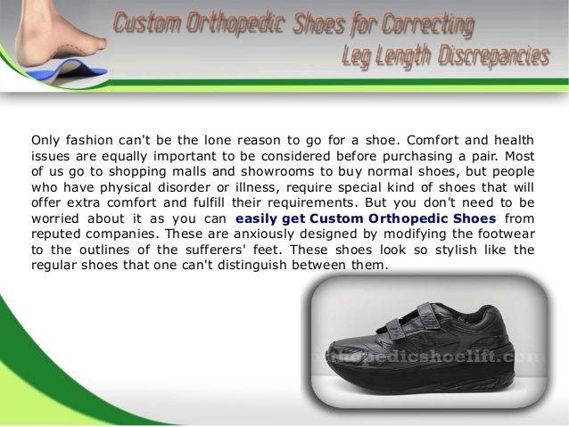 Custom Orthopedic Shoes for Correcting Leg Length Discrepancies