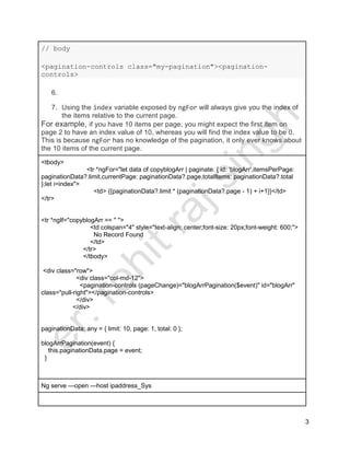 Custom pagination | PDF