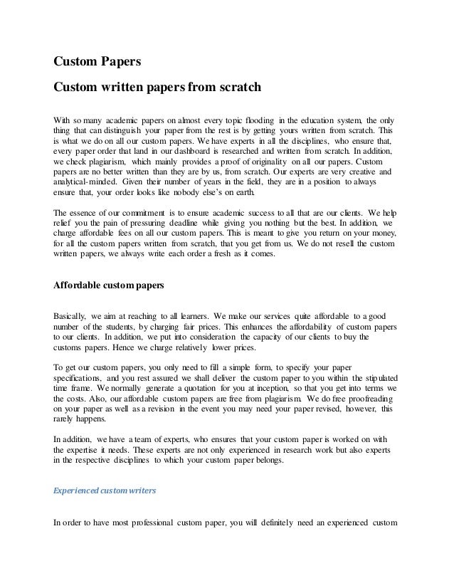 Custom Papers
