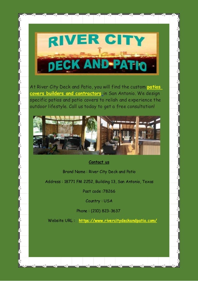 San Antonio Patios Covers Builders River City Deck And Patio