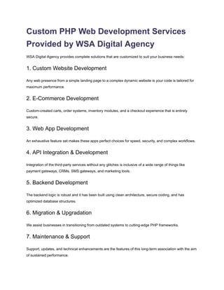 Custom PHP Web Development Build Fast, Secure & Scalable Websites.pdf