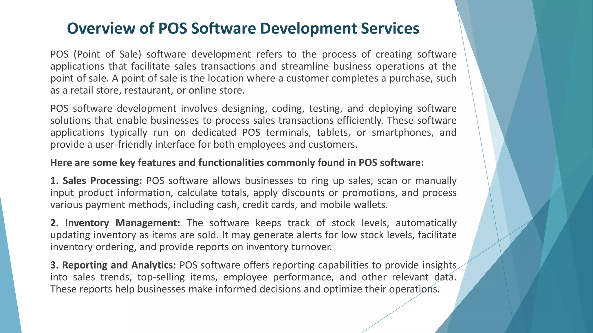 POS Software Development Services | PDF