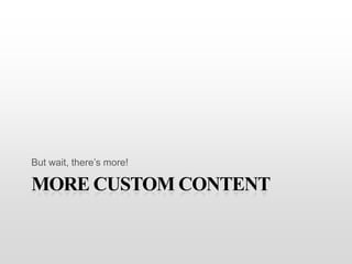 Custom Post Types and Taxonomies | PPT