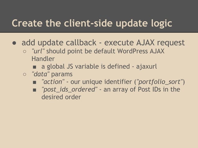 Creating a simple Custom Post Type sort UI | PPT