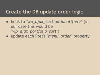 Creating a simple Custom Post Type sort UI