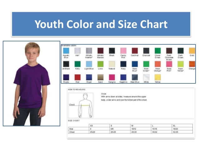 Comfort Colors Shirt Size Chart