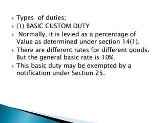 Duty Section Example customs duty in goods and services tax after GST | PPTX