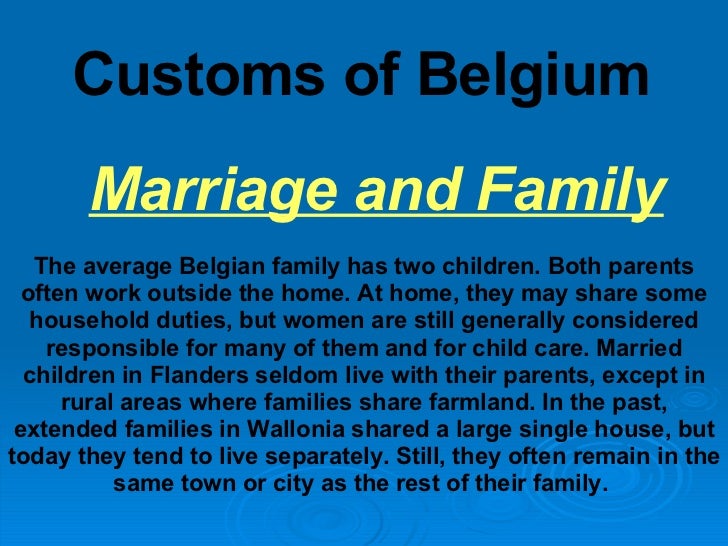 Customs And Traditions Of Belgium