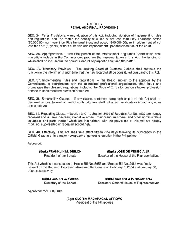 Customs Broker Law Ra 9280 customs-broker-law-ra-9280