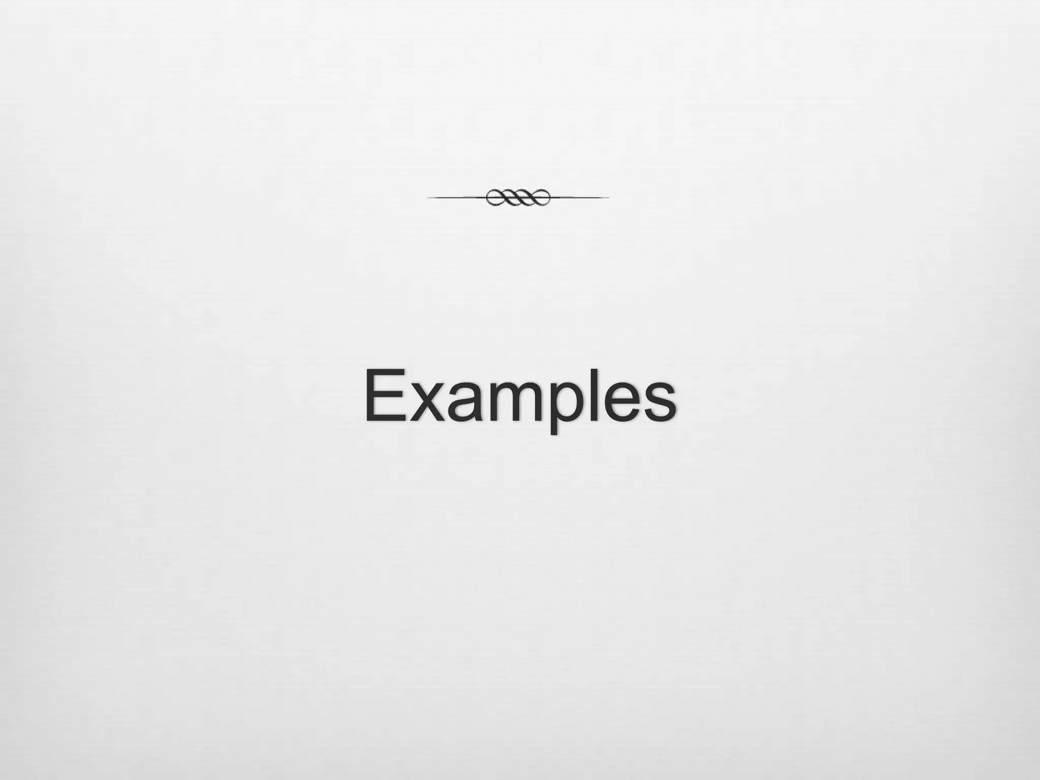 Examples
