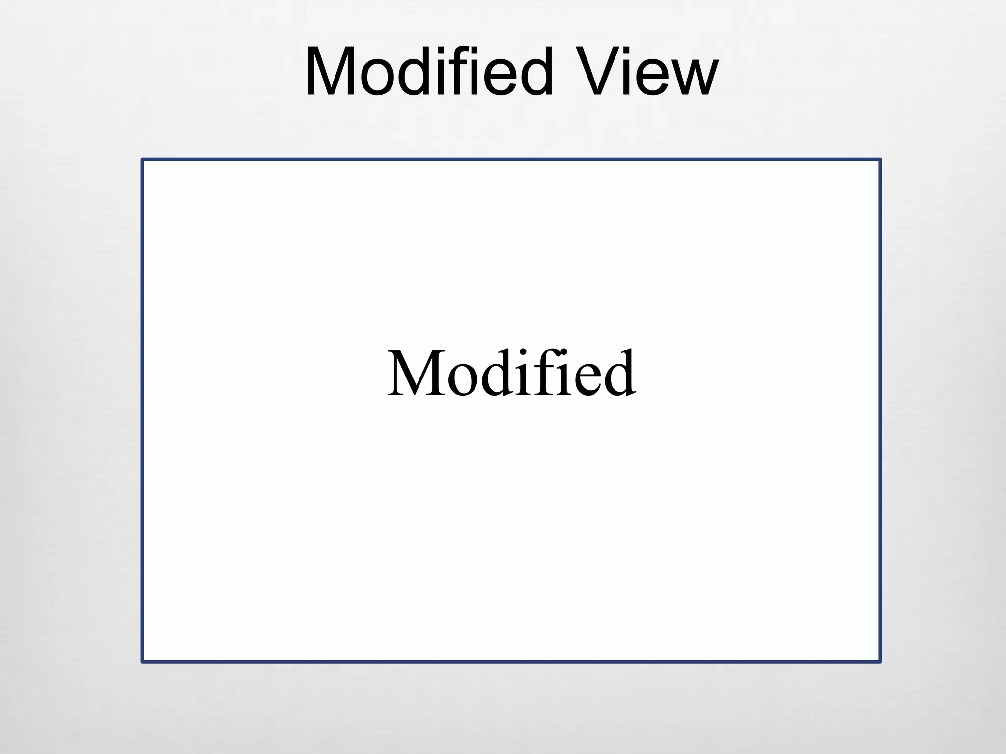Modified ViewModified