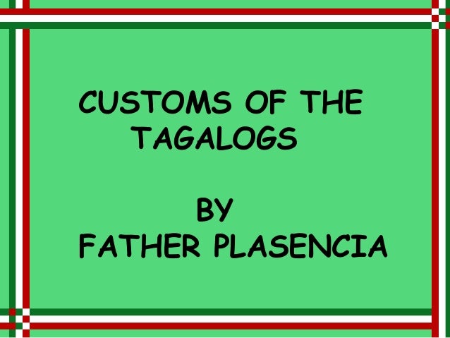 Customs Of The alog Customs Of The alog