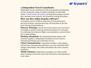 CUSTOM SOFTWARE DEVELOPMENT | CUSTOM TRAVEL TECH SOLUTION | PPTX