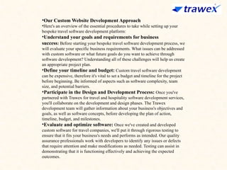 CUSTOM SOFTWARE DEVELOPMENT | CUSTOM TRAVEL TECH SOLUTION | PPTX