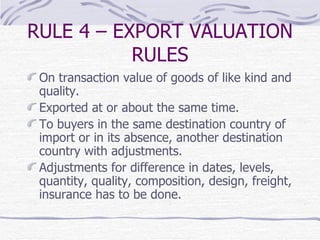 Import Parties Customs Valuation PPT - Mr Vaitheeswaran | PPT