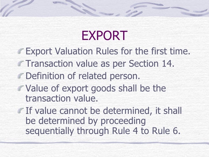 Customs Valuation PPT Mr Vaitheeswaran