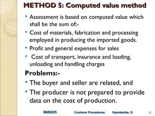 CUSTOMS VALUATION PRINCIPLESgoooooood.ppt