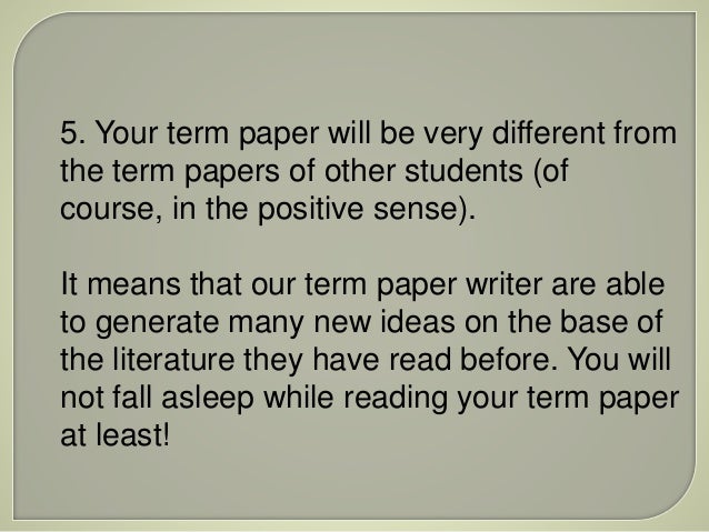 Custom term papers