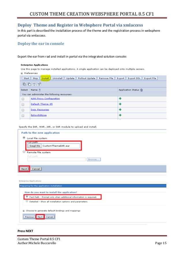 custom theme creation websphere portal 8.5 custom theme creation websphere portal 8.5, Presentation templates