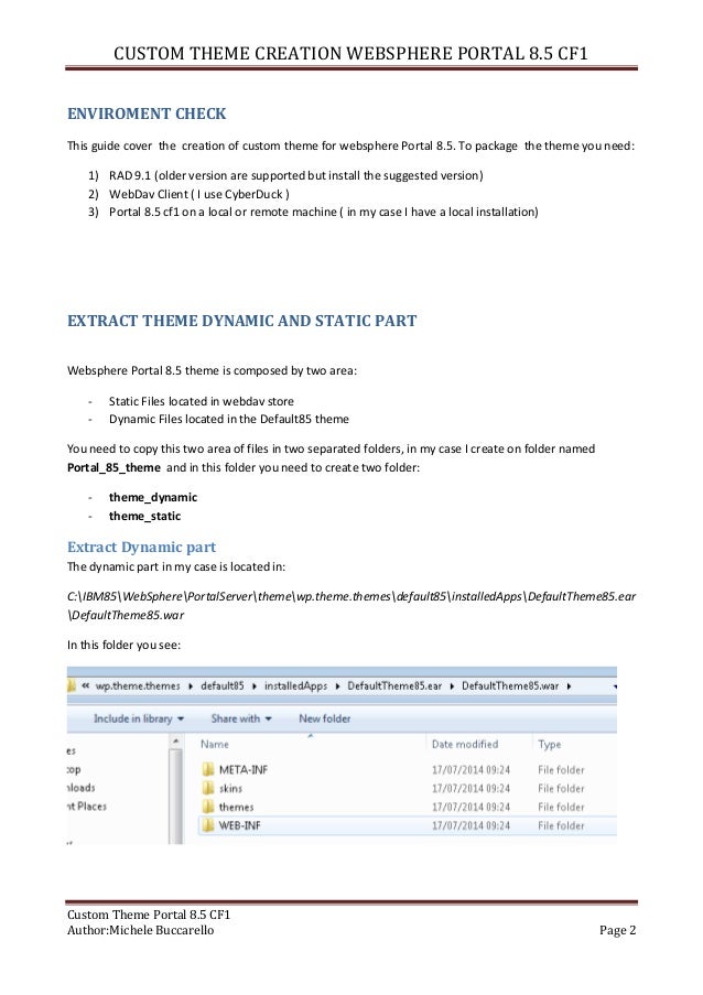 custom theme creation websphere portal 8.5 custom theme creation websphere portal 8.5, Presentation templates