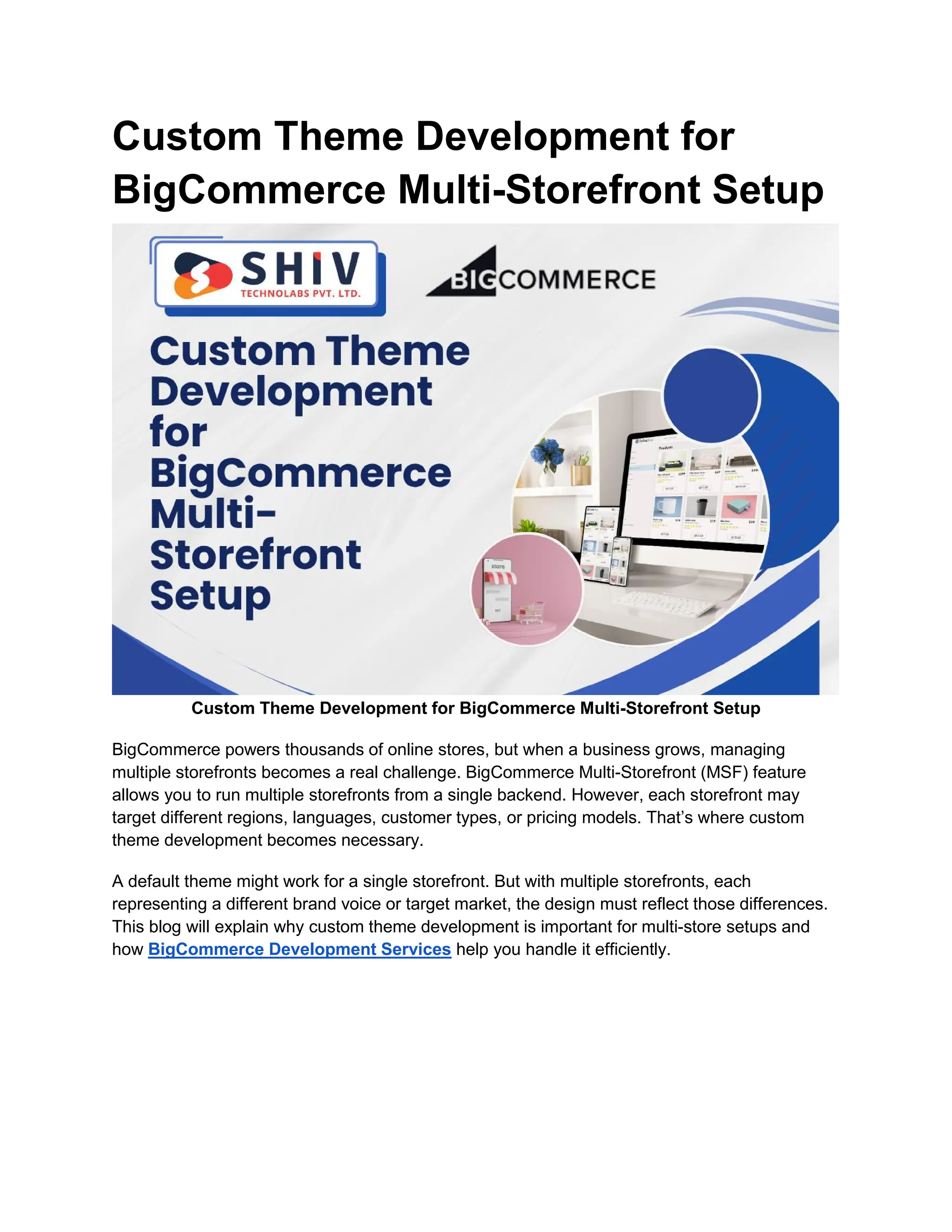 Custom Theme Development For BigCommerce Multi Storefront Setup pdf Custom Theme Development For BigCommerce Multi Storefront Setup pdf